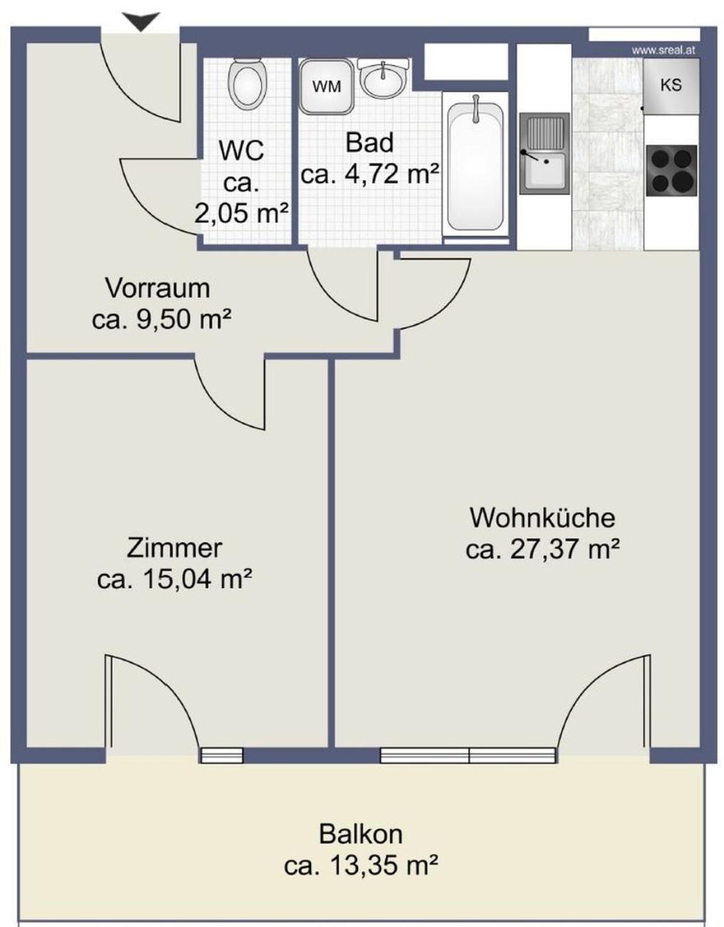 Spacious 1br With Balcony Above Citygate Shopping Complex With Metro Access Apartament Wiedeń